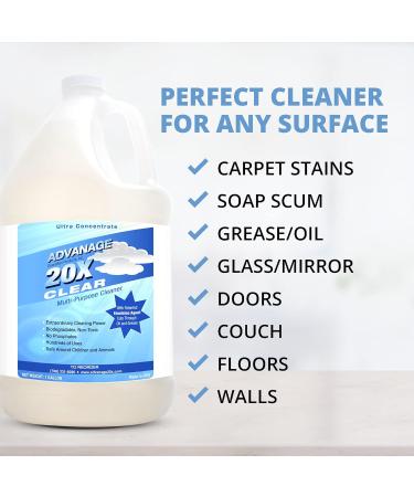 All Purpose Cleaner Concentrate - Advanage 20X Wonder Cleaner for All Surfaces | Oil & Grease Remover | Multipurpose Household Cleaning - 128 Oz - Buy Online on GoSupps.com