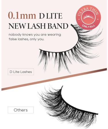 Onlyall Lashes - Soft Fluffy Short Eyelashes for Natural Lightweight Cat Eye Look - 7 Pairs (5-13MM) - Buy Online on GoSupps.com