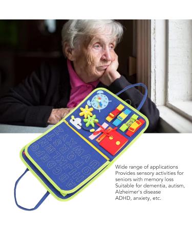 Fidget Blanket for Anxiety Relief | Dementia & Alzheimer's Mental Relaxation Aid - Buy Online on GoSupps.com
