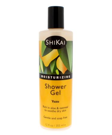 Shikai - Daily Moisturizing Shower Gel Rich in Aloe Vera & Oatmeal That Leaves Skin Noticeably Softer & Healthier Relief For Dry Skin Gentle Soap-Free Formula (Yuzu 12 Ounces) Yuzu 12 Fl Oz (Pack of 1)