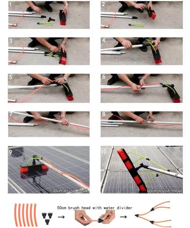 5-12m Extension Pole Window Washer Combo Telescopic Pole for Window Cleaning Extension Pole for Cleaning Windows(50cm Brush 10m pole) 35cm Brush Head 5M/17FT - Buy Online on GoSupps.com