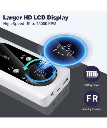 Achieve Salon Quality Nails at Home Rechargeable Electric Nail Drill 45000 for Acrylic Gel Nails Compact and Portable Nail Care - Buy Online on GoSupps.com