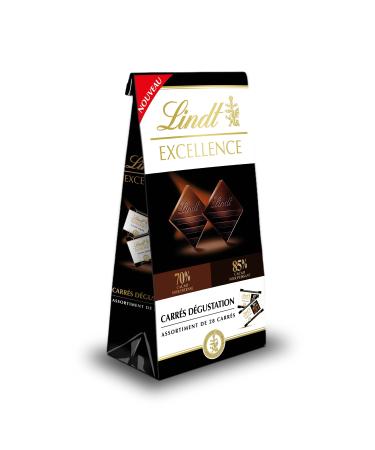 Lindt - EXCELLENCE Mini Square Chocolate Bag - Assortment of 70% Dark and 85% Dark Chocolates, 154g