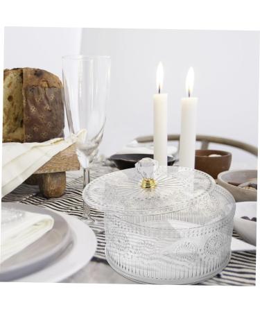 OUNONA Box Trinket Case Candy Jar with Covers Embossed Trinket Candy Bowl with Lid Crystal Covered Jars Glass Jewelry Case Covered Sugar Bowl The Pet Jewelry Jar Miss Earrings - Buy Online on GoSupps.com