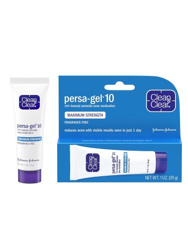 Clean & Clear Persa-Gel 10 Acne Medication with 10% Benzoyl Peroxide - 1 oz (Pack of 4) - Buy Online on GoSupps.com