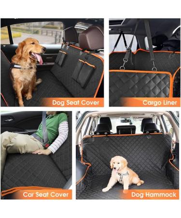 Waterproof Dog Car Seat Cover | Scratchproof Pet Hammock with Side Flaps | Washable Nonslip Backseat Protector for Cars, Trucks, SUVs - Grey - Buy Online on GoSupps.com