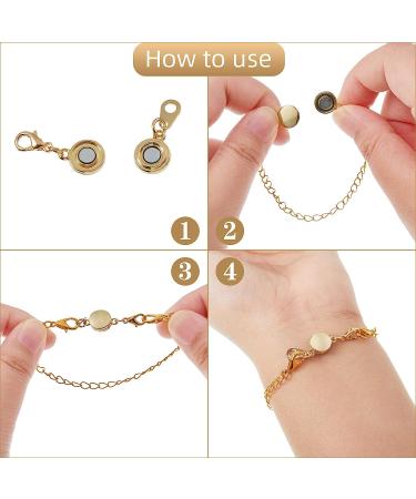 Durable Locking Magnetic Jewelry Clasp Set - 12 Pieces (Gold/Silver) - Buy Online on GoSupps.com