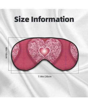 Romantic Heart Print Unisex Eye Mask - Soft Travel Sleep Shade for Yoga & Shift Work - Buy Online on GoSupps.com