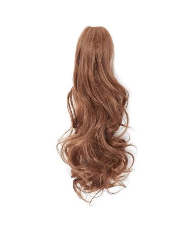 45cm Wavy Light Auburn Claw Clip-In Ponytail Extensions Real Hair Look - Buy Online on GoSupps.com