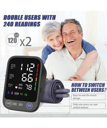 Automatic Digital Blood Pressure Monitor with Adjustable Cuff - Irregular Heartbeat Detector & LED Display - 240 Memory - Black - Buy Online on GoSupps.com