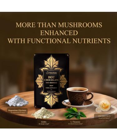 Mushroom Hot Cocoa with Magnesium Glycinate & L-Theanine GABA | 10-Mushroom Blend with Lion s Mane & Reishi | Supports Calm Focus & Relaxation | Cacao Powder No Melatonin | Keto & Vegan | 8.5 OZ - Buy Online on GoSupps.com