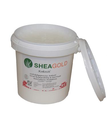 SheaGold Unrefined cold-pressed coconut oil - Naturally fair trade - Pleasant taste - Pleasant aroma (1100 ml)