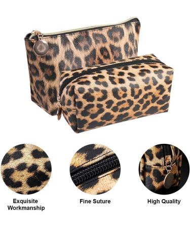 Reusable Leopard Print Makeup Bag Set | Water-Resistant Travel Cosmetic Bags - International Shipping - Buy Online on GoSupps.com