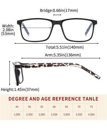 Suertree 3 Pack Blue Light Filter Reading Glasses for Men & Women - UV Blocked 2.0x Diopter Tortoise Optics - Buy Online on GoSupps.com