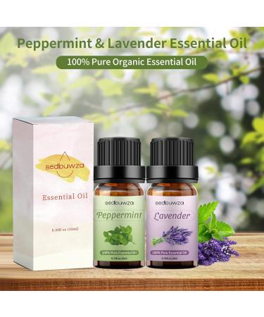 Sedbuwza Lavender Peppermint Essential Oil Set 100% Pure Aromatherapy Gift Oils for Skin Massage Diffuser Aromatherapy Peppermint + Lavender - Buy Online on GoSupps.com