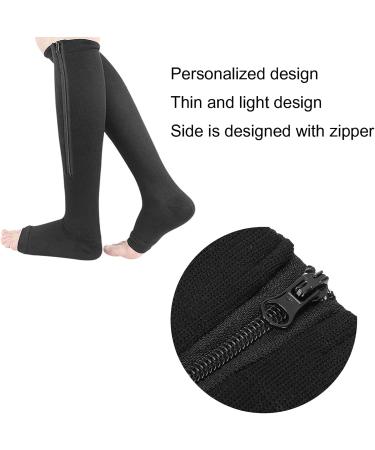 Breathable Compression Stockings | Personalized Circulatory Support Socks with Side Zip for Men & Women | Ideal for Sports & Running - S/M Size - Buy Online on GoSupps.com