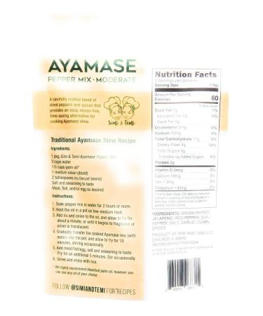 Simi & Temi Ayamase Pepper Mix - Authentic Nigerian Stew | No Preservatives | Dried Peppers | Moderate Spicy - 2.75 oz - Buy Online on GoSupps.com