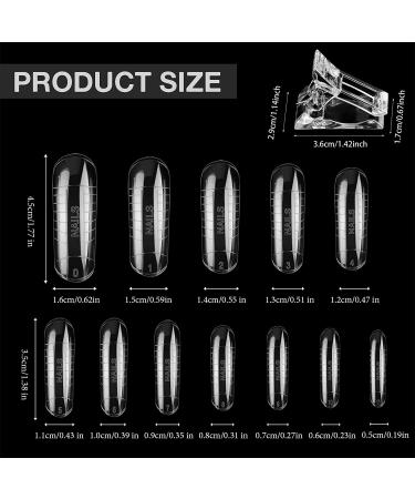 240 Pieces Reusable Nail Forms for Acrylic Nails - Clear Dual Fake Nail Art Molds - Extension Tool Kit with Scale Clips and Brush Pen - 12 Sizes for Gel and UV Nails - Buy Online on GoSupps.com