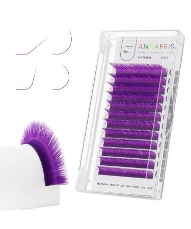 Colored Eyelash Extension Classic Purple 0.10 D Curl 8-15mm Mixed Volume Lash Extension Individual False Eye Lashes With Color By ANNAFRIS (Classic Purple 0.10 D 8-15mm Mix) 0.10-D 8-15mm Mix Classic Purple