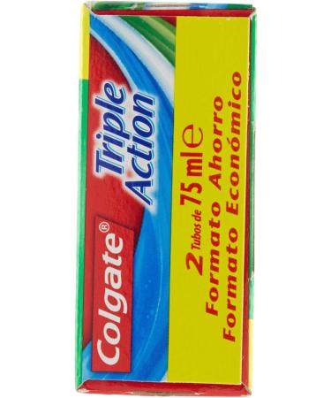 Colgate Colgate Triple Action Toothpaste 2 x 75 ml - Buy Online on GoSupps.com