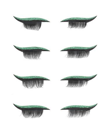Strong Stickiness False Eyelashes Stickers - Reusable Thick Eyelashes for Festivals & Parties - Shop Green Now - Buy Online on GoSupps.com