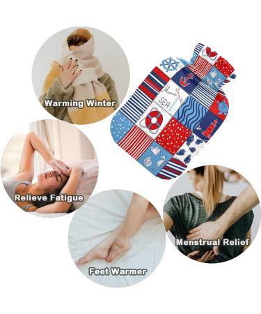 Naanle Ocean Sea Horse Heat Bottle 1L - Transparent Warm Water Flask for Pain Relief & Cold Therapy | Bed Hand & Foot Warmer - Buy Online on GoSupps.com