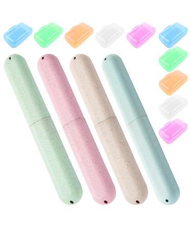 Set of 14 Toothbrush Cover Case Set SourceTon Travel Toothbrush Case with Toothbrush Head Cover for Travel Home Office Camping School