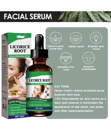 Organic Licorice Root Extract Facial Serum for Acne & Pore Minimization - Buy Online on GoSupps.com