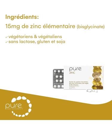 Pure Zinc - 60 High Dosed Tablets Vegan Tablets Hair Tablets Strong Bones & Vitamins Against Pimples & Acne - Buy Online on GoSupps.com