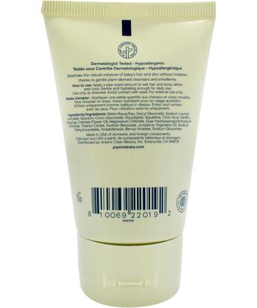 Baby Shampo Plus Wash - Vanilla Plus Ylang Ylang by Pipette for Kids - 1.69 oz Shampoo - Buy Online on GoSupps.com