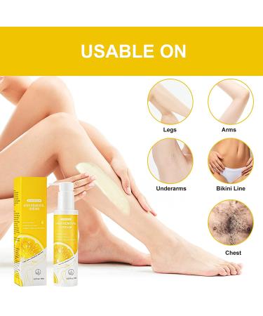 Lemon Hair Removal Cream for Women and Men | SONOBOM Painless Formula for Sensitive Skin | Ideal for Intimate Area, Arms, Legs, Underarms, Chest | 5.07 Fl oz - Buy Online on GoSupps.com