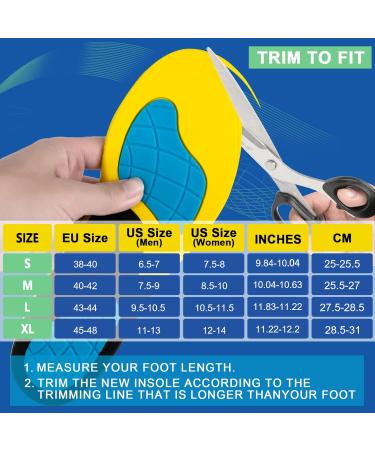 Sport Athletic Shoe Insoles for Men & Women - Anti-Fatigue Shock Absorbing Inserts for Plantar Fasciitis Flat Feet Relief & Arch Support - Professional Orthotics Anti-Slip Size L - Buy Online on GoSupps.com
