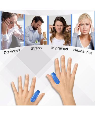 2 Pack Tiger Claw Clips - Safe Acupressure Clips with Magnetic Points for Headache Relief - Soothing Blue - Buy Online on GoSupps.com