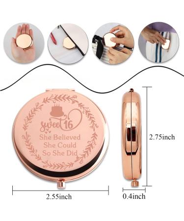 PLITI Sweet 16 Compact Mirror - She Believed She Could So She Did - Buy Online on GoSupps.com