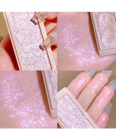  OKENTEN Highlighter Powder Palette Shimmer Glitter Highlighter High-End Highlighting Palette Highlighting Powder Special Colors (#4) - Buy Online on GoSupps.com