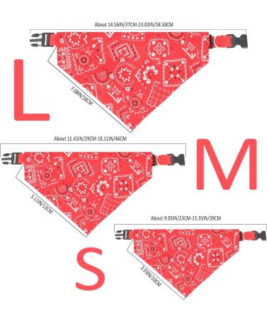Adjustable Dog Bandana Headscarves for Small Dogs & Cats | Red Neckerchief (M) - Buy Online on GoSupps.com