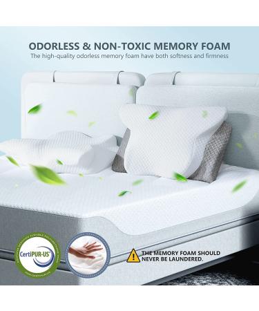 ZAMAT Adjustable Cervical Memory Foam Pillow - Orthopedic Contour Pillow for Pain Relief - Cooling Pillowcase Included - Buy Online on GoSupps.com