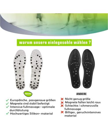 Magnetic Massage Insoles for Foot Acupressure - Breathable & Healthy Shoe Inserts to Relieve Fatigue & Promote Circulation (Size 43-44) - Buy Online on GoSupps.com