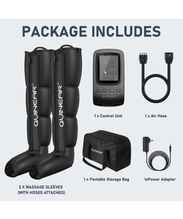 QUINEAR Air Compression Leg Recovery System - Professional Sequential Compression Device for Athlete Foot and Leg Recovery - Medium Size - Buy Online on GoSupps.com