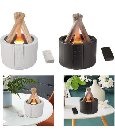 2024 Upgrade Campfire Flame Diffuser | Aromatherapy Essential Oil Humidifier | Remote Control Auto Shut-Off Night Light | Perfect Gift for Home & Office (White - Buy Online on GoSupps.com