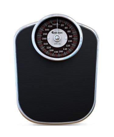 Adamson A26 Scales for Body Weight - New 2022 - Up to 350 lb, Anti-Skid Rubber Surface, Extra Large Numbers - High Precision Bathroom Scale Analog - Durable with 20-Year Warranty