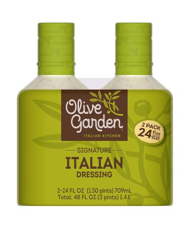 Olive Garden Signature Italian Dressing - Family Size 2 Pack (24 oz Ea)