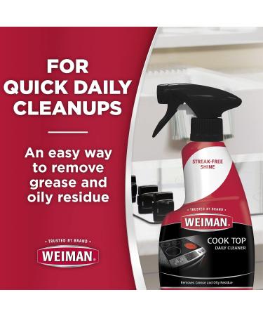 Weiman Cooktop Daily Cleaner & Polish For Ceramic Glass Induction Stovetops - 2 Pack 12 oz - Buy Online on GoSupps.com