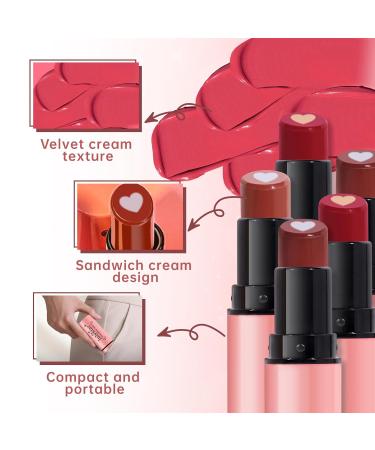 Shop 3 Colors Lipstick Set - Hydrating Tinted Lip Balm Matte & Moisturizing Long Lasting Waterproof Lip Stain | International Shipping Available - Buy Online on GoSupps.com