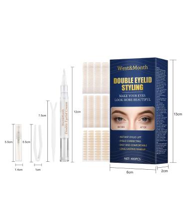 480 Pieces Double Eyelid Tape & Adhesive Stripes - Invisible Eyelid Lifting with Loophola Stripes & Tweezers - Buy Online on GoSupps.com
