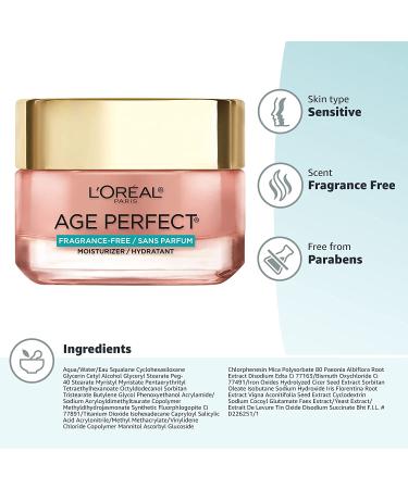 L'Oreal Paris Age Perfect Rosy Tone Anti-Aging Face Moisturizer 1.7 oz - Fragrance-Free, Renew & Revive Skin Tone - Buy Online on GoSupps.com