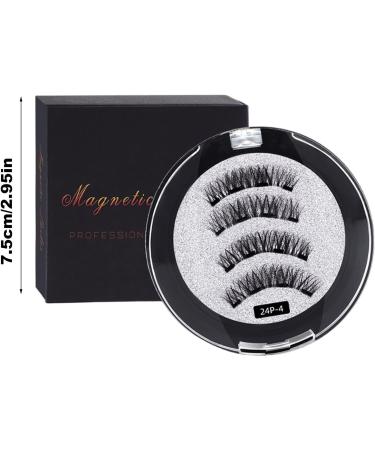 Besreey Magnetic False Eyelashes False Eyelashes No Glue Magnetic Eyelashes | Reusable Soft Fake Lashes Comes in Magnetic Box Easy to Apply Long-Lasting Ks02-4 - Buy Online on GoSupps.com