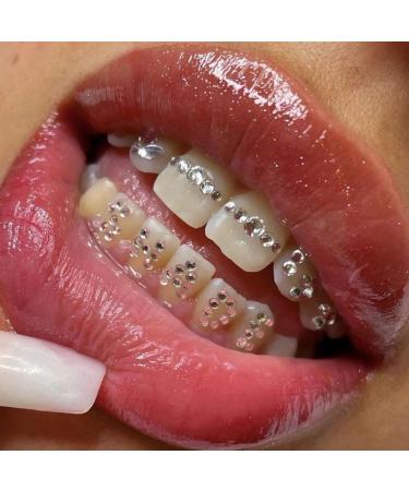 Chamon Tooth gems Teeth gems Teeth Gems Set Decorations Crystal Tooth Gems Round Tooth Gems Dental Gems Tools (White) - Buy Online on GoSupps.com