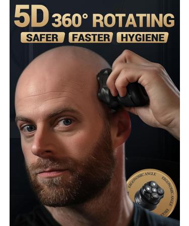 Buy Electric Head Shaver for Bald Men - Rechargeable Hypoallergenic Cordless Razor Waterproof Wet/Dry Manscape Trimmer with Type-C Charge - Buy Online on GoSupps.com