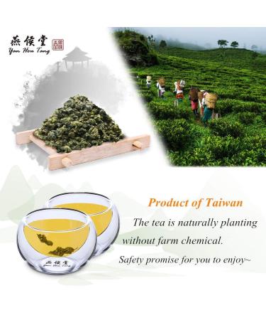 Yan Hou Tang Organic Green Oolong Tea Loose Leaf - 150g | Full Four Seasons Spring | High Mountain Raw Low Fermented | Fragrant Taste | Formosa Taiwan - Buy Online on GoSupps.com